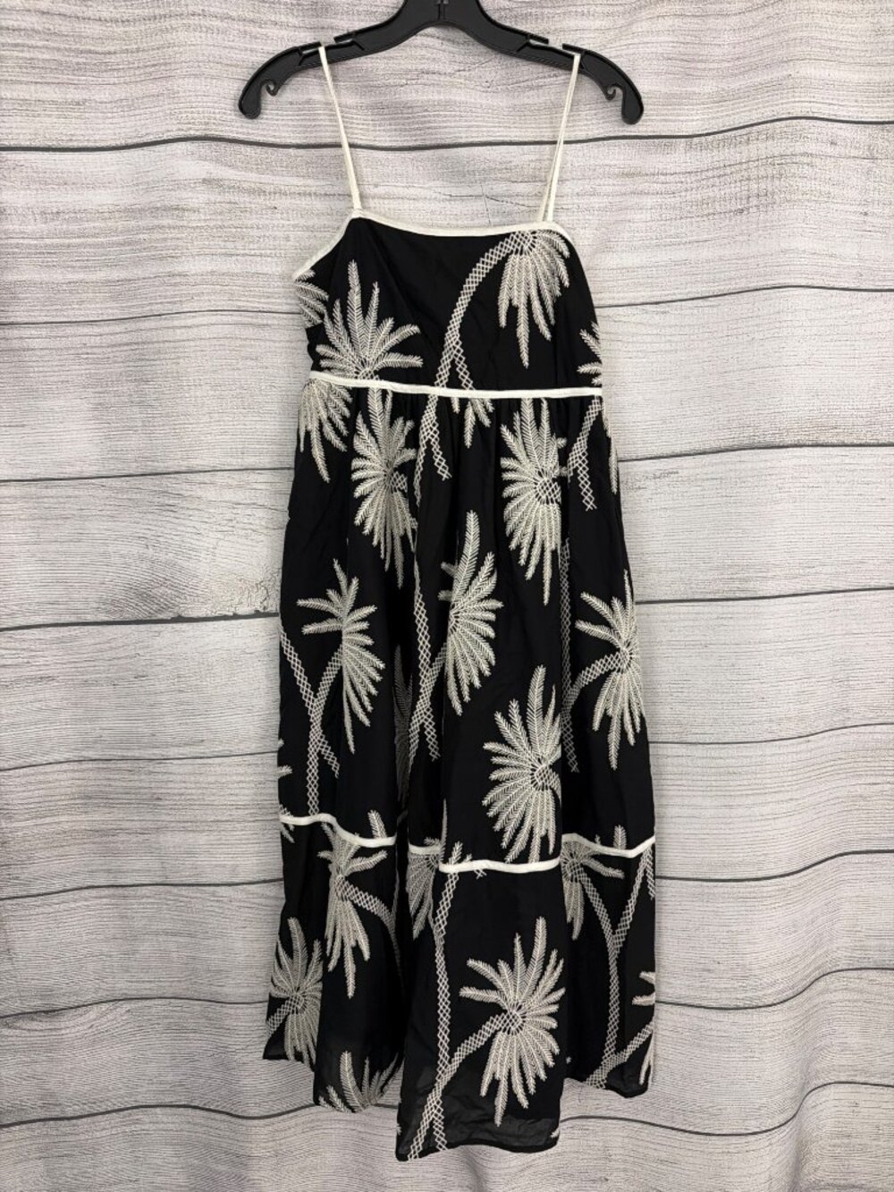 NWT Francescas Carmela Palm Bow Back Midi Dress Size S